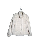 EN CREME Womens Size Large Ivory Cream Faux Fur Snap Closure Coat - $130.89