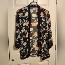 VINCE CAMUTO women size small Floral Gardens Semi-Sheer Kimono - $19.79