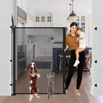 AAA 60 Inch Tall Retractable Baby Gates Tall Cat Gate For Stairs, 55 Wide Mesh - $170.98