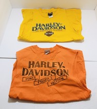 Double Sided Harley Davidson Biker Sleeveless T Shirt Lot Of 2 2000&#39;s Size L - £26.57 GBP