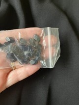 Blue Black Beads 1 cm long  Oval Faceted 22 count - $14.01