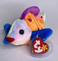 1999 Ty Beanie Baby &quot;Lips&quot; Color Varies Retired Rainbow Fish BB10 - £7.98 GBP