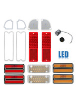 71-72 Chevy Truck LED Red Clear Tail Back Up Side Park Light Lenses Set NH - $437.30 CAD