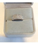 Diamond Cluster Ring 10K yellow gold ring size 6.75 - $540.24 CAD