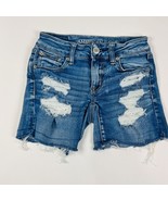 American Eagle Midi Bermuda Womens Shorts Size 0 Blue Next Level Stretch - €16,65 EUR