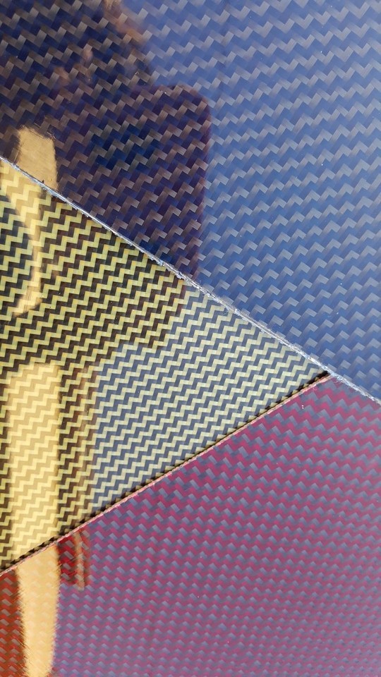 18&quot;x18&quot;x1/4&quot; 2X2 Dual Twill Carbon Fiber Fiberglass Sheet Panel Glossy O... - $155.52