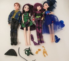 Disney Descendants doll lot Mal Isle of the Lost Jewel-Bilee Evie 4 Hearts Ben  - $59.39