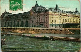 Vtg Postcard 1910s Paris France Gare Quai d&#39;Orsay Station From Water  - £4.65 GBP