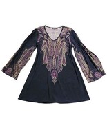 Effortless Style Boho Bell Sleeve Paisley Print Tunic Shirt Navy Purple ... - €21,52 EUR Effortless Style Boho Bell Sleeve Paisley Print Tunic Shirt Navy Purple ... - €21,52 EUR