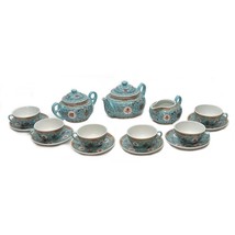 Chinese Jingdezhen 17 pcs Tea Set Teapot Cups Creamer Sugar Longevity 1970&quot; - £158.21 GBP