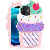 Dumkery Cute iPhone 12 Case, Ice Cream iPhone 12 Pro Case, Funny 3D Cartoon Cupc - £10.89 GBP