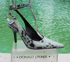 Donald Pliner Couture Python Patent Leather Shoe Pump NIB Ankle Wrap Sz 6.5 $400 - £126.42 GBP