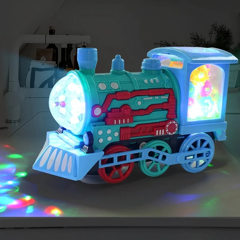 Electronic Music Gear Cartoon Train Musical Led Flash Light Early Education Kids - £20.01 GBP