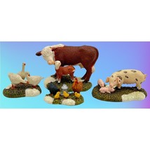 Dept 56 Xmas Village Pine Isles Farm Yard Friends Animals Accessories Cows Pigs+ - £19.94 GBP