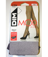 MOD de DIM Fishnet PURPLE Grey TIGHTS Pantyhose Resisting HOSIERY Size 3/4 - $1,307.19 MXN