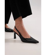 Beast Fashion Faux Leather Point Toe Slingback Pumps - $48.57