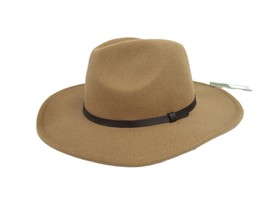 Goodfellow &amp; Co Men&#39;s Fedora Sz M/L Camel Brown, Stylish Faux Wool Dress Hat - £19.78 GBP