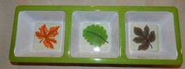 Leaves Divided Serving Tray Melamine 14.75&quot; L X 5&quot; W - £5.84 GBP