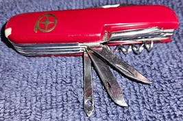Vintage Multi Purpose Knife Diamond Superior Red Folding Pocket Tools AR... - $28.04