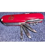 Vintage Multi Purpose Knife Diamond Superior Red Folding Pocket Tools ART K5011 - $28.04