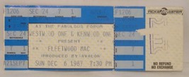 Fleetwood Mac / Stevie Nicks - Vintage 1987 Unused Whole Concert Ticket - £12.50 GBP