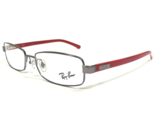 Ray-Ban Eyeglasses Frames RB6092 2502 Red Silver Rectangular Wire Rim 52... - $69.91