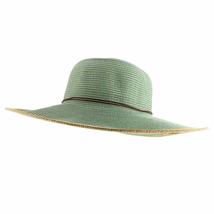 Trendy Apparel Shop Women&#39;s UPF 50+ Paper Braid Tweed Flat Brim Sun Hat - Aqua - £31.26 GBP