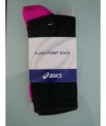 ASICS Sports Apparel ZK2261 Flash Point Socks Black Pink Sz M NWT - $12.22 CAD
