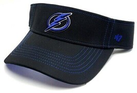 Tampa Bay Lightning NHL &#39;47 Black Defiance Golf Visor Hat Cap Adult Adjustable - $20.99