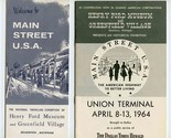 Henry Ford Museum Main Street U S A Exhibition Booklets Union Terminal 1964 - £14.01 GBP