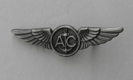USN US NAVY AIR CREW WINGS PEWTER LAPEL HAT PIN BADGE 1.5 INCHES - $5.84
