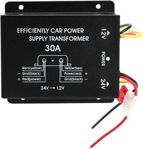 Car Power Source Supply Converter, 30A, Step-Down Inverter, 24V To 12V Riduttore - £24.74 GBP