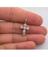 0.90ctw Round Lab Grown Diamond Religious Cross Charm Pendant 14K Yellow... - $3,959.97