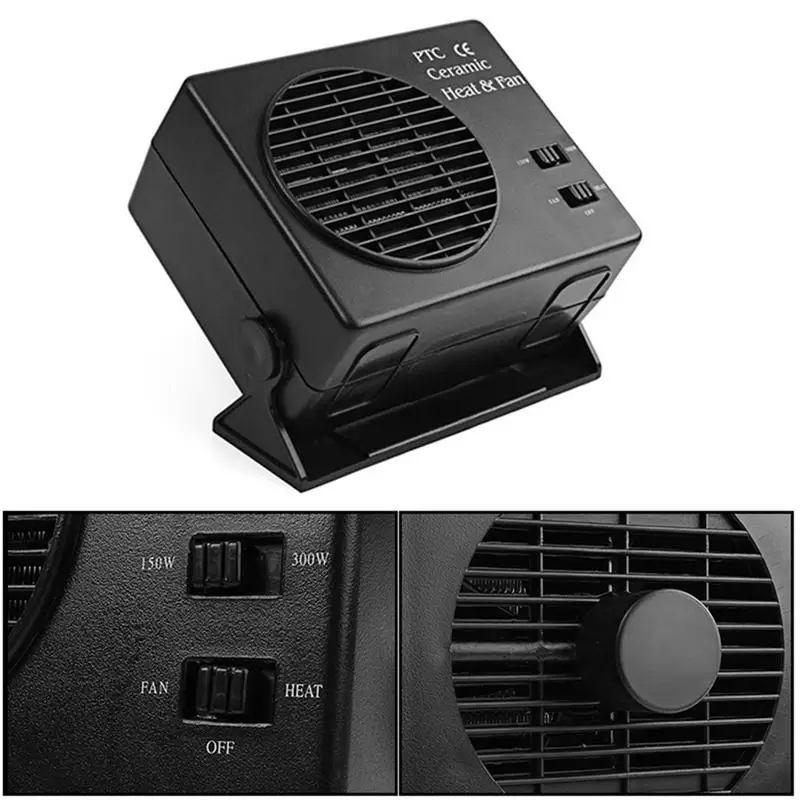 300W Ceramic Heating Car Fan 2 In 1 Vehicle Cooling Heating Warmer Electric DC - £58.01 GBP+