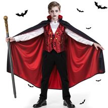 MSKOLER Boys Vampire Costume Cape Vest Pants Staff Set Kids 6–12 Large - $13.50
