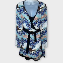 Proenza Schouler Mulitcolor 100% Silk Wrap Dress Size 8 Spring Summer Floral - £153.90 GBP