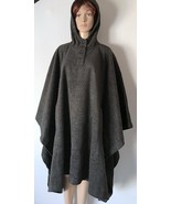 DKNY Hooded Draped Cape Coat Women&#39;s Donna Karan B3650029K, Grey, M/L MS... - $134.07 CAD