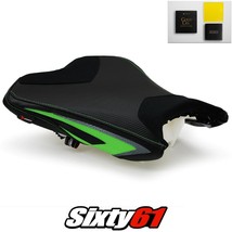 Kawasaki ZX6R Seat Cover and Gel 2013-2017 2018 Black Green Luimoto Carbon Suede - £200.26 GBP