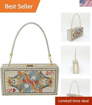 Versatile Diamond Clutch with Shoulder Chain: Perfect for Weddings and P... - $42.00