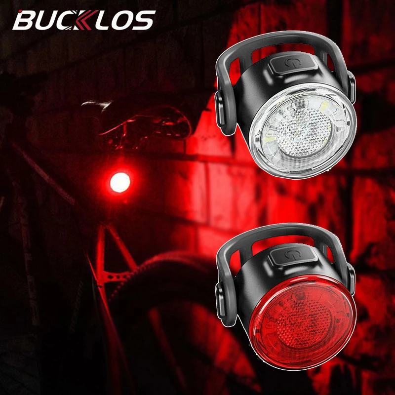 BUCKLOS Bike Light LED Lighting Bicycle Lamp Cycling Rear Light Front Lamp for - £8.12 GBP+