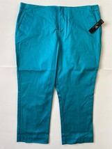 J103 Worthington Size 10 Teal Aquamarine Crop Pants - 21&quot; Inseam - New - Read! - $9.74