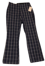A New Day Navy Plaid Size 6/R Kick Flare Stretch Pants - £14.70 GBP