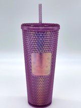 Disney Parks Starbucks Disneyland Pink Geometric Tumbler Studded Venti Cup EUC A - £33.30 GBP