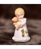 Growing Up Birthday Girls 1981 Vintage 1 Year Old Enesco Blonde - $15.53