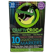 Crafty Croc 10-pack Liquid Chalk Markers Pens Artist Quality Earth Tone Colors - £5.89 GBP
