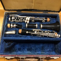 Vtg Selmer Bundy Resonite Clarinet Hard Case Missing Parts Wooden Case - $58.80