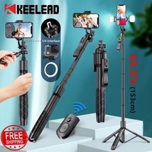 New smartphone Bluetooth selfie stick tripod light remote android IOS co... - $43.53+