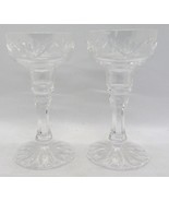 Set of 2 Atlantis Crystal 5 3/4&quot; Tall Candlestick Holders Pineapple Design  - $58.41