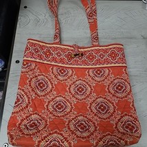 Vera Bradley Orange Women&#39;s Double Handle Handbag Shoulder Purse Pre-owned - £9.43 GBP