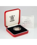 2000 Great Britain Silver One Pound Proof Piedfort Coin, KM P100 - $108.90